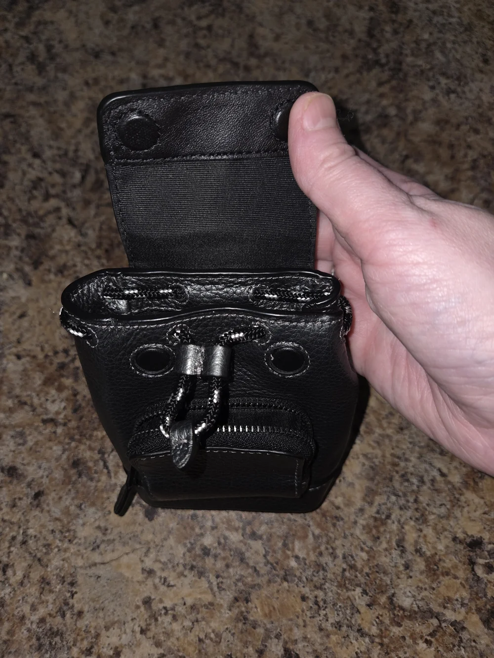 Coach Black Leather Mini Backpack/coin Pouch
